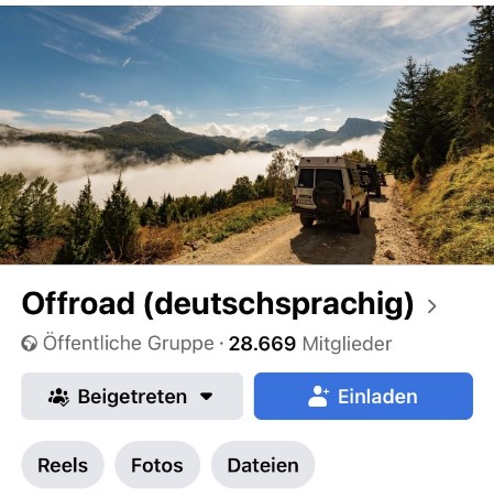 Facebook Gruppe Offroad (deutschsprachig)