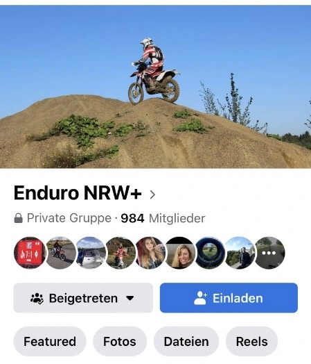 Facebook Gruppe Enduro NRW+