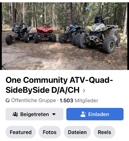 Facebook Gruppe One Community ATV Quad